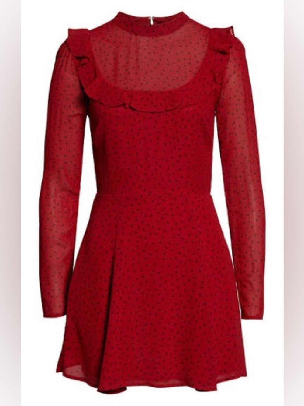 Reformation Spark Dress in red polka dot